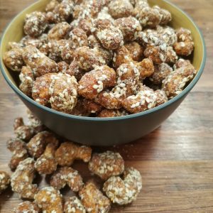Sesame Caramel Cashews