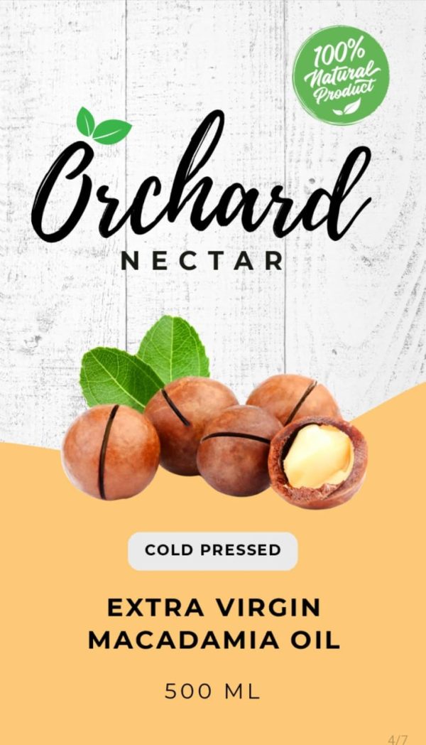 Macadamia Oil 500ml Orchard Nectar